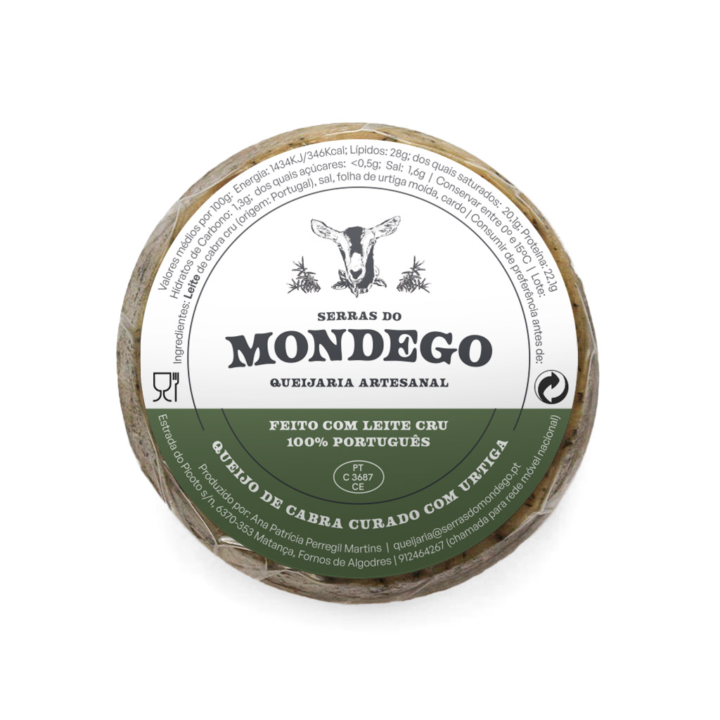 Queijo de cabra curado com urtiga